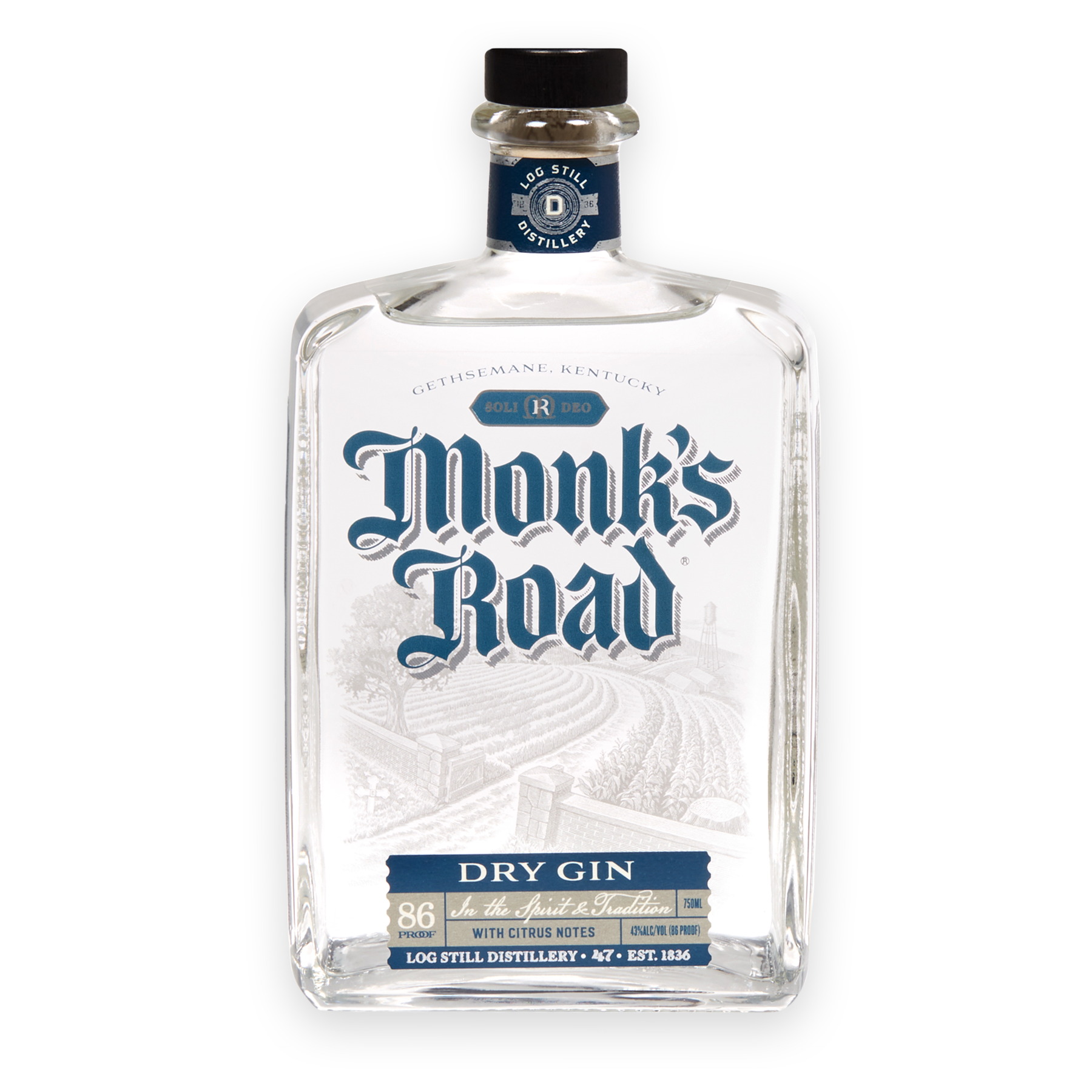 Monk's Road Dry Gin bottle